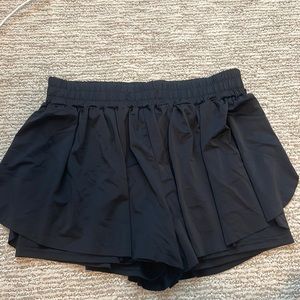 Black Flowy Shorts